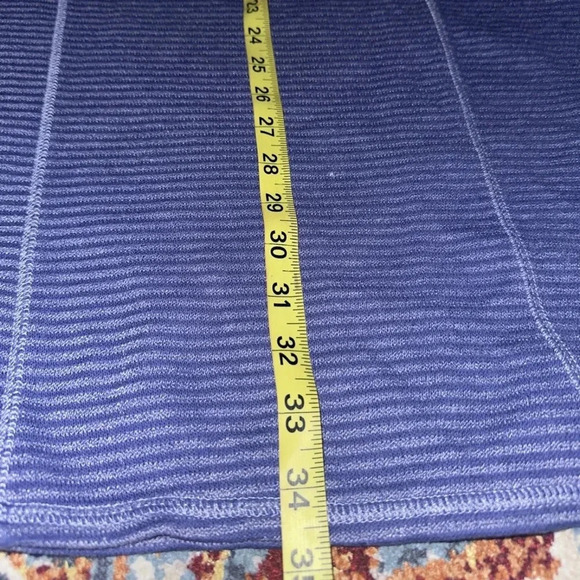 J. Jill Blue Contrast Stripe Round Neck Long Sleeve Cotton Sweater Dress sz l - Picture 11 of 11